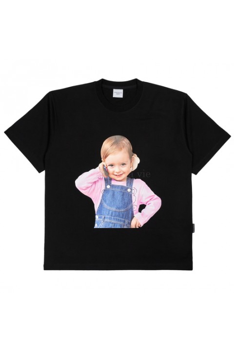  ADLV Tee Baby Face Telephone Pink Black